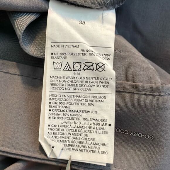 Old Navy 8" Slim Go-Dry Shade StretchTech Shorts Light Heather Gray Knit 38 - Picture 6 of 9